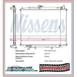 RADIADOR DE AGUA NUEVO PARA FORD MAVERICK (UDS, UNS) 2.7 TD 92KW125CV DESDE 09-96 HASTA 04-98