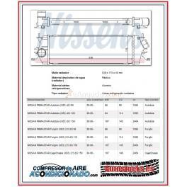 RADIADOR DE AIREINTERCOOLER NUEVO PARA NISSAN PRIMASTAR (X83) A PARTIR 2006 (VER LISTA DE MODELOS COMPATIBLES)