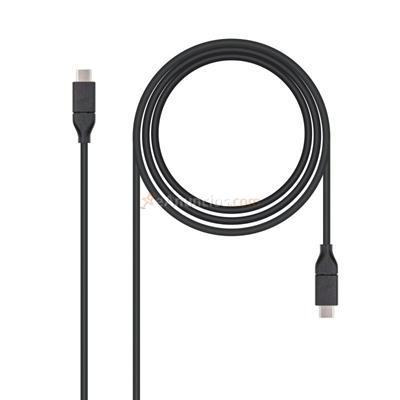 CABLE USB 3. 1 GEN2 10GBPS USB-C A USB-C NEGRO 1M, ORIGINAL DE LA MARCA NANOCABLE